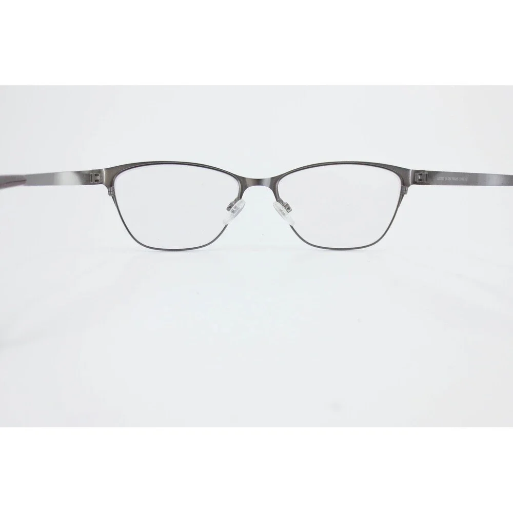 Success SS-384 Eyeglass Frames Burgundy Pewter Metal Cat Eye 56-17-145 Glasses
